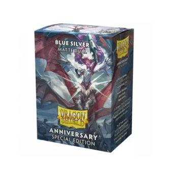 Dragon Shield: Koszulki Matte Dual Standard Size - 25th Special Edition - Blue Silver (100 szt.)