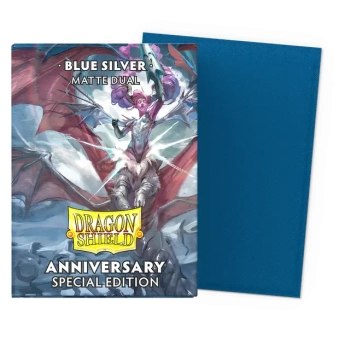 Dragon Shield: Koszulki Matte Dual Standard Size - 25th Special Edition - Blue Silver (100 szt.)